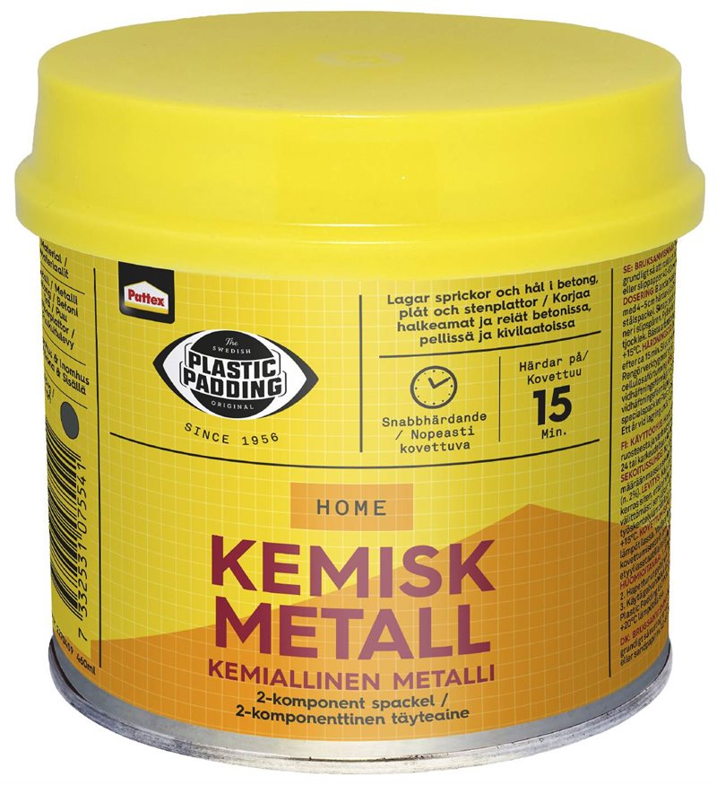 SPACKEL KEMISK METALL 460ML PLASTIC PADDING KEMISK METALL